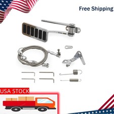 Street Hot Rod Aluminum Universal Gas Pedal 24 Ss Throttle Cable Spring Set