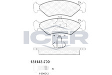 Bremsbelagsatz Vorne Ate-System für Ford Courier J5 J3 Fiesta JV III GFJ 89-02
