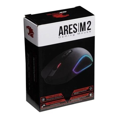 iBuyPower ARESIM2 Optical Gaming Mouse Wired USB RGB Lighting  Black