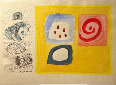 TEITELBAUM (EDITH ISSAC ROSE) 1929-2018 NEW YORK CITY ABSTRACT SURREAL PAINTING