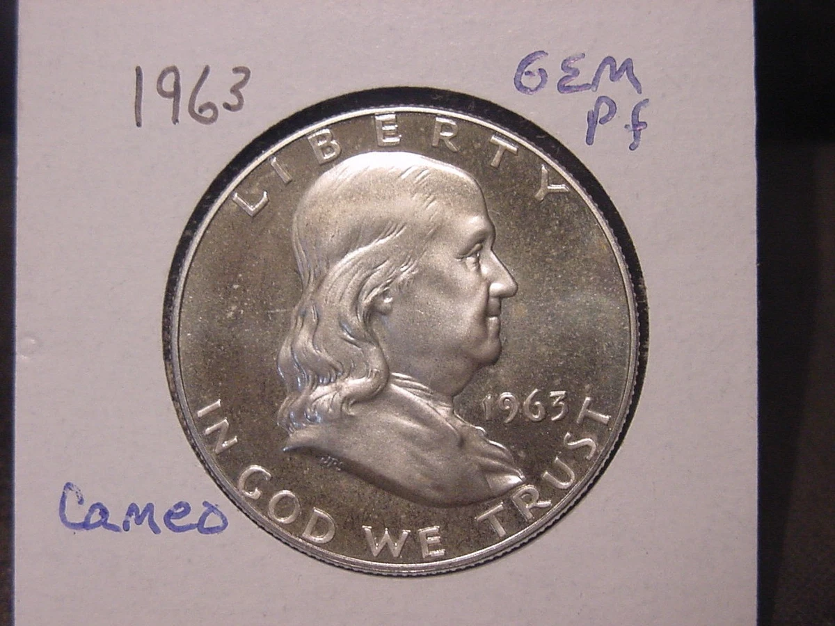 S*7様 アメリカ　銀貨　プルーフ　1963　フランクリン　半ドル　CAMEO Franklin Cameo for sale | eBay
