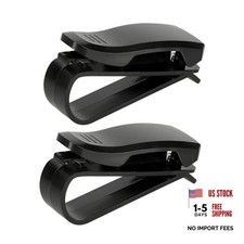 Sunglass Holder for Car Sun Visor, Eyeglasses Hanger Mount, 2 PCS