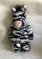 JELLYCAT MEDIUM BASHFUL ZEBRA SOFT PLUSH TOY RETIRED