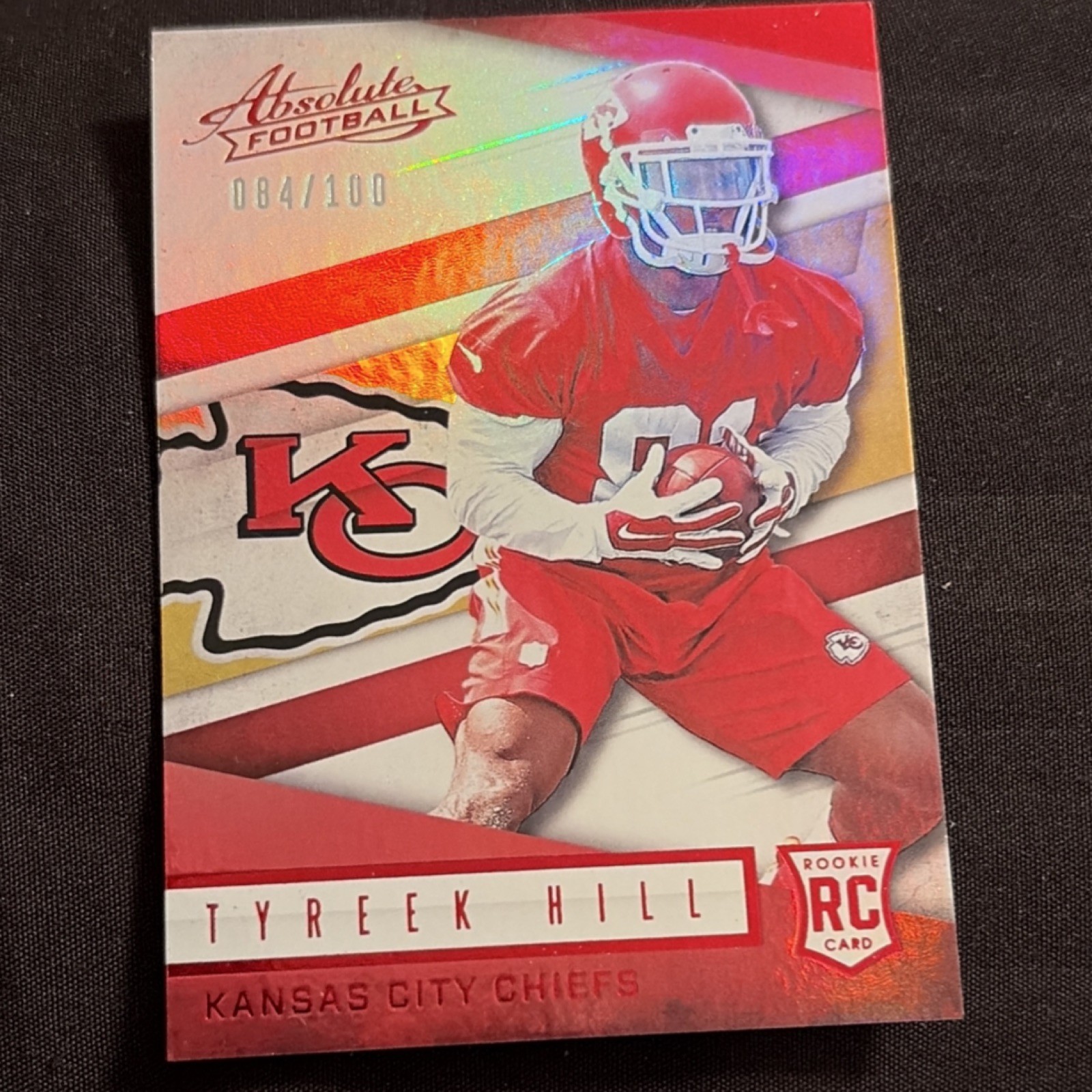 Tyreek Hill Panini Absolute #160 Spectrum Red