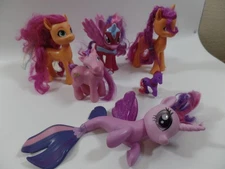 MY LITTLE PONY LOT OF 6 - 3", 5", 7" AND A 12" MERMAID
