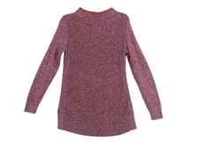 Loft Outlet Womens Red  Blue Marled Knit Sweater XS