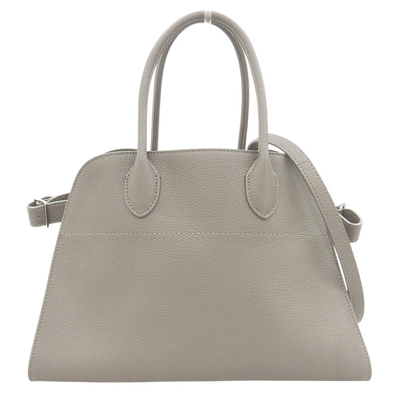 The Row Margaux 12 2-Way Leather Bag Brown Used