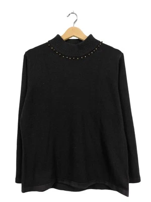 CANADA Strickshirt Damen Shirt Gr. DE 40 schwarz Casual-Look - Bild 1 von 4