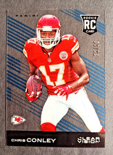 2015 Panini Clear Vision #129 Chris Conley Blue ROOKIE 32/99 Chiefs