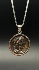 Ancient Greek  Tetradrachm of Alexander the Great in Sterling Silver Pendant