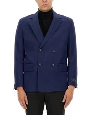 Authentic Boss Hugo Boss  Men's Navy Blue Double-Breasted Tailored Blazer 40R