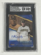 2021 Bowman‘s Best Victor Acosta #B21-VA Autographed SGC Graded Gem Mint 10
