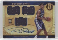 2016 Panini Gold Standard Rookie Jersey Triple 92/99 Deyonta Davis #293 Auto 1u6