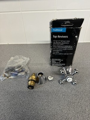 Bristan Traditional Armatur Reviver Chrom Warm oder Kalt Wasserhähne Bad Waschbecken Neu