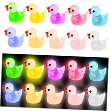 100pcs Luminous Mini Resin Ducks, Tiny Resin Duck Glow in Luminous Resin Ducks