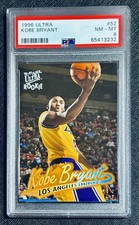 1996 FLEER ULTRA KOBE BRYANT ROOKIE CARD #52 PSA 8 NM-MT LA LAKERS. rookie card picture
