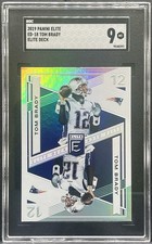 2019 Panini Donruss Elite Elite Deck Tom Brady #ED-18 Case Hit SGC 9