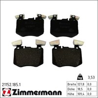 Zimmermann 21152.185.1 Bremsbelagsatz FüR Mercedes Benz GLC X253 C253