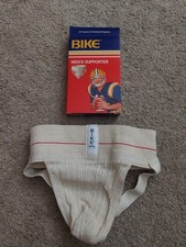 Vintage 70s/80s Mens Small Bike 10 Jockstrap Red Tracer Stripe NOS