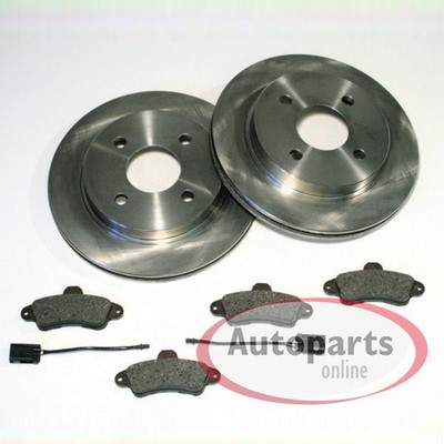 Bremsscheiben Ø 253 mm + Bremsbeläge + Warnkontakte hinten für Ford Cougar