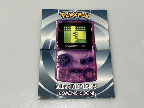 Nintendo Game Boy Color Pokemon Gold & Silver (2000) Promo Folding Card