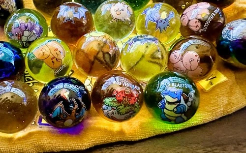 Vintage Toy Biz Pokemon Marble Lot - Charizard Blastoise Venusaur