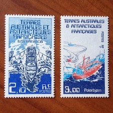 TAAF Yvert Num 120-121 Navire ANNEE 1986