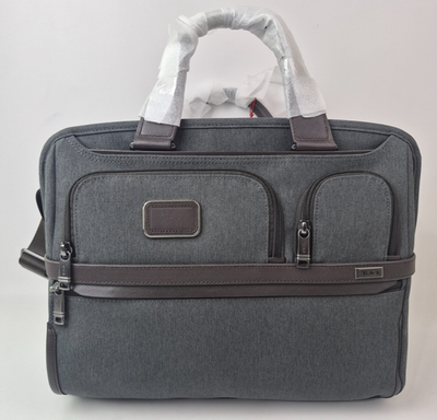 Tumi Alpha 3 Expandable Organizer Laptop Brief Retail Anthracite