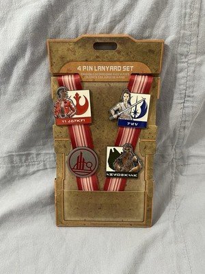 NEW Disney Trading Pins Star Wars Galaxy's Edge Resistance Heroes Lanyard Set
