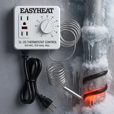 EasyHeat SL-2G Thermostat Control 120V 1440W Pipe Freeze Heating Cable Outlet