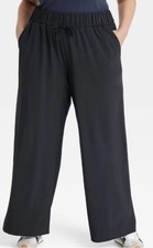 Women's Active Light High-Rise Wide Leg Pants - All In Motion Black, size XXL