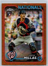 2024 Topps Chrome #85 Drew Millas Gold Wave Nationals /50