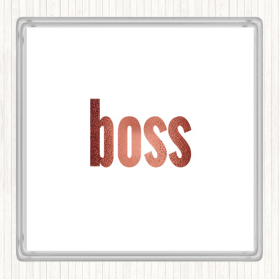 Rosegold Boss Großes Zitat Getränke Matte Untersetzer