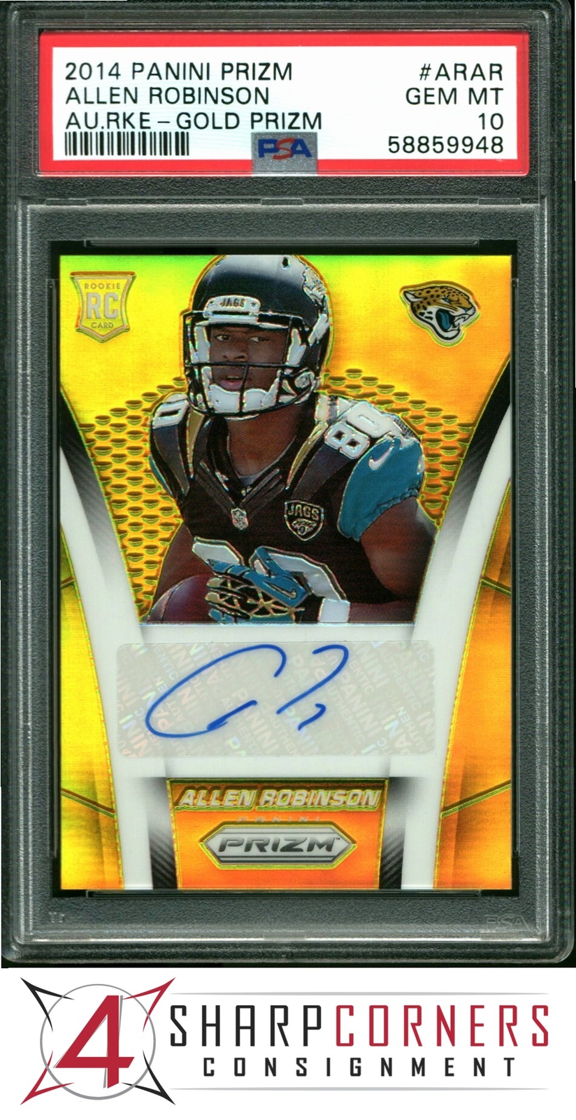 Allen Robinson Panini Prizm Autograph Rookies #ARAR Gold