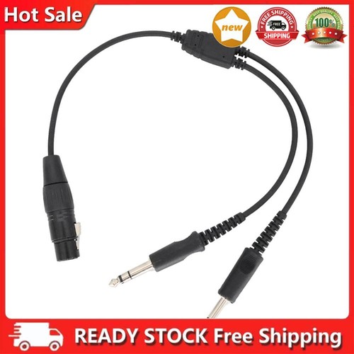 Airbus XLR To GA Dual Plug 5 Pin Aviation Headphone Cable Aviation Earphone Wire