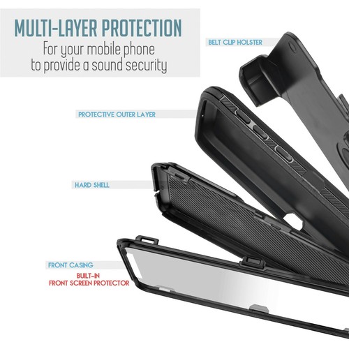 Custodia telefono resistente per T-Mobile Revvl V+ Plus 5G fondina clip da cintura sullo schermo - Foto 31 di 35