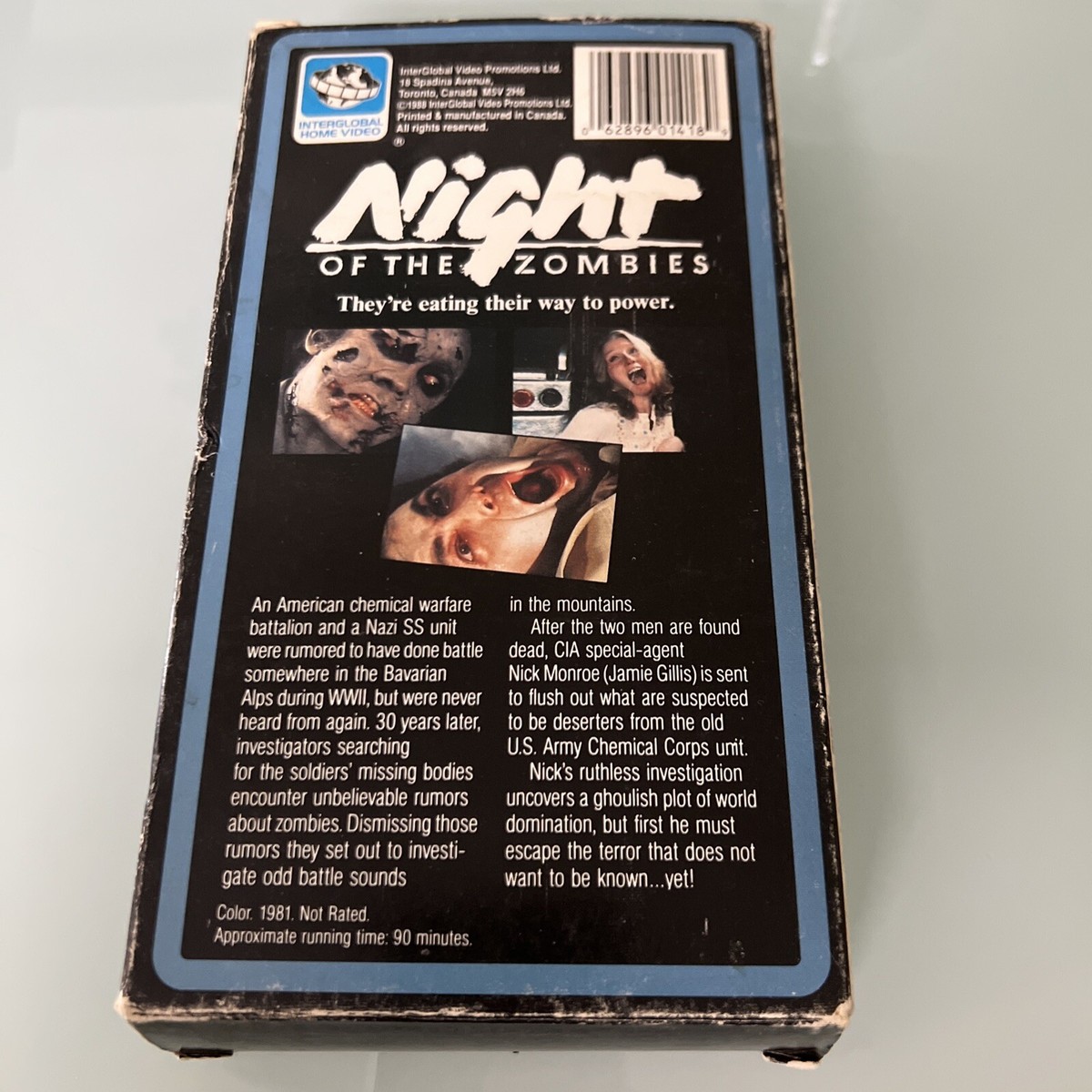 フィラデルフィア 字幕スーパー VHS VHS Night of the Zombies 1981 Horror Sci-Fi Nazis 1988