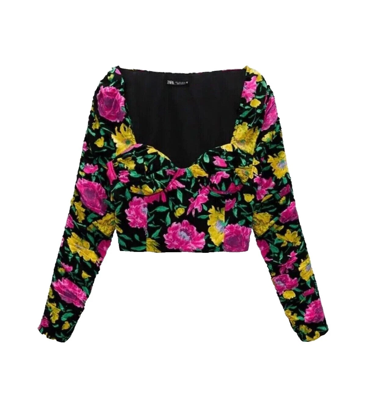 Tops floral Zara Viscosa para Mujeres