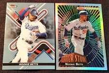 2022 Topps Finest Mookie Betts Cornerstone Refractor & Base #94FC-MB Dodgers