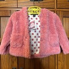 Adorable Pumpkin Patch Furry Hooded Jacket With Ears In Tea Rose 0-3 Months NWT  — photo 9