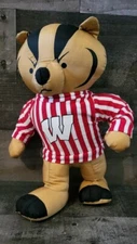 Stuffins 1994 Wisconsin Bucky Badger Plush Stuffed Animal Smooth Vintage Mascot