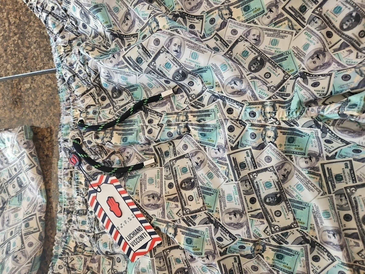 NWT Luchiano Visconti Swim Swimming Trunks XL Money New | eBay