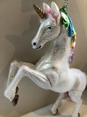 Novelty Glass Unicorn Christmas Tree Decoration Hanging Ornament Gift Novelty Glass Unicorn Christmas Tree Decoration Hanging Ornament Gift
