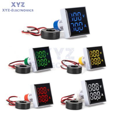 AC60-500V 0-100A LED Voltmeter Ammeter Dual Digital Voltage Current Tester Meter