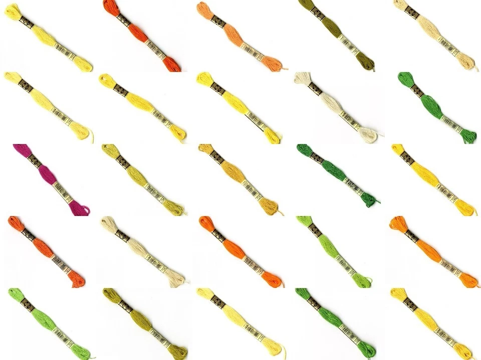 GENUINE DMC MOULINE STRANDED COTTON Colours 700 - 899   24% OFF 4 or MORE - Image 2 of 3