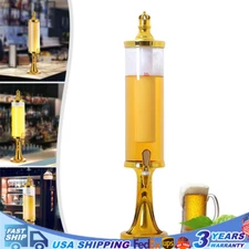 3L Tower Beer Dispenser Drink Beverage Ice Tube Tap Bar Party LED LampIce Column