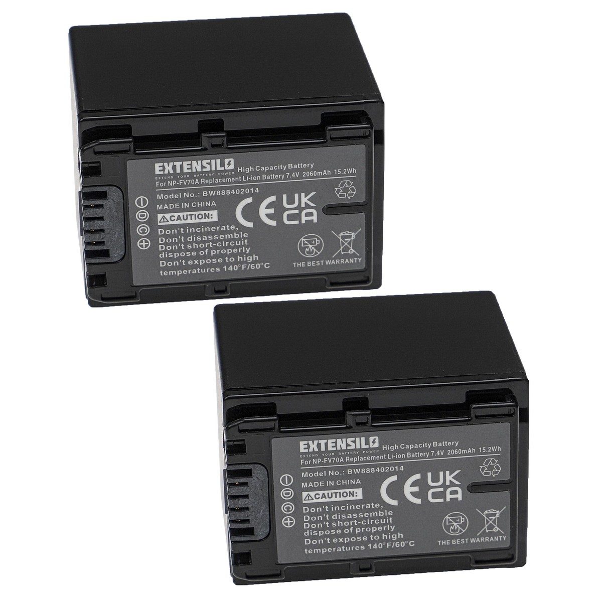 2 batterie agli ioni di litio da 1100 mAh per Sony HDR CX-350VE CX-130 CX-130E CX-130EB CX-130ER CX-130ES CX-130EL CX-160 CX-160E CX-360 CX-360VE CX-700