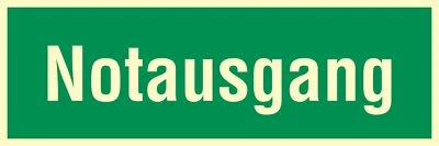 WERBEPUNKT. Notausgang Rettungswegschild Schild Nachleuchtend ASR A1.3 - 300x100mm