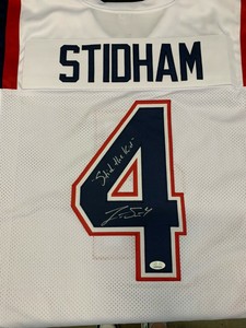 Jarrett Stidham Autographed Auto White Custom Patriots Jersey W Inscription Jsa Ebay