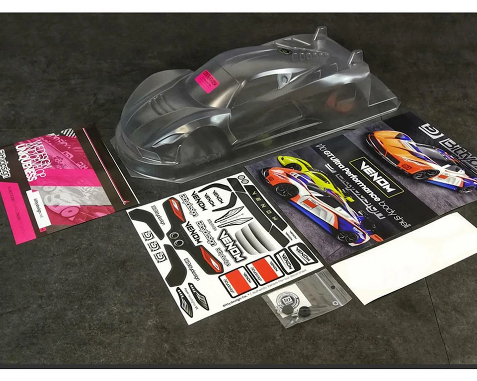 Bittydesign Venom 1/10 GT Body (Clear) (190mm) [BDYGT-190VNM] - Image 4 of 4